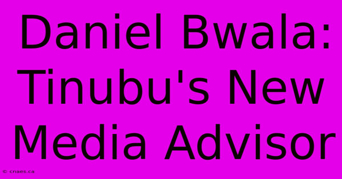 Daniel Bwala: Tinubu's New Media Advisor