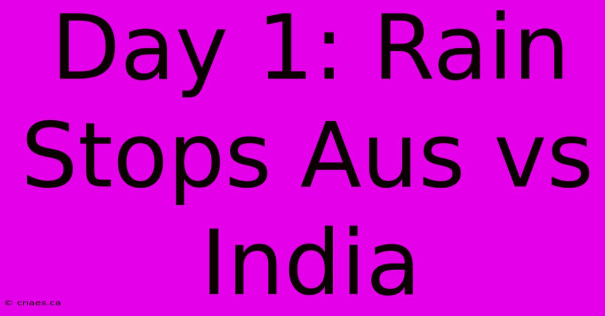 Day 1: Rain Stops Aus Vs India