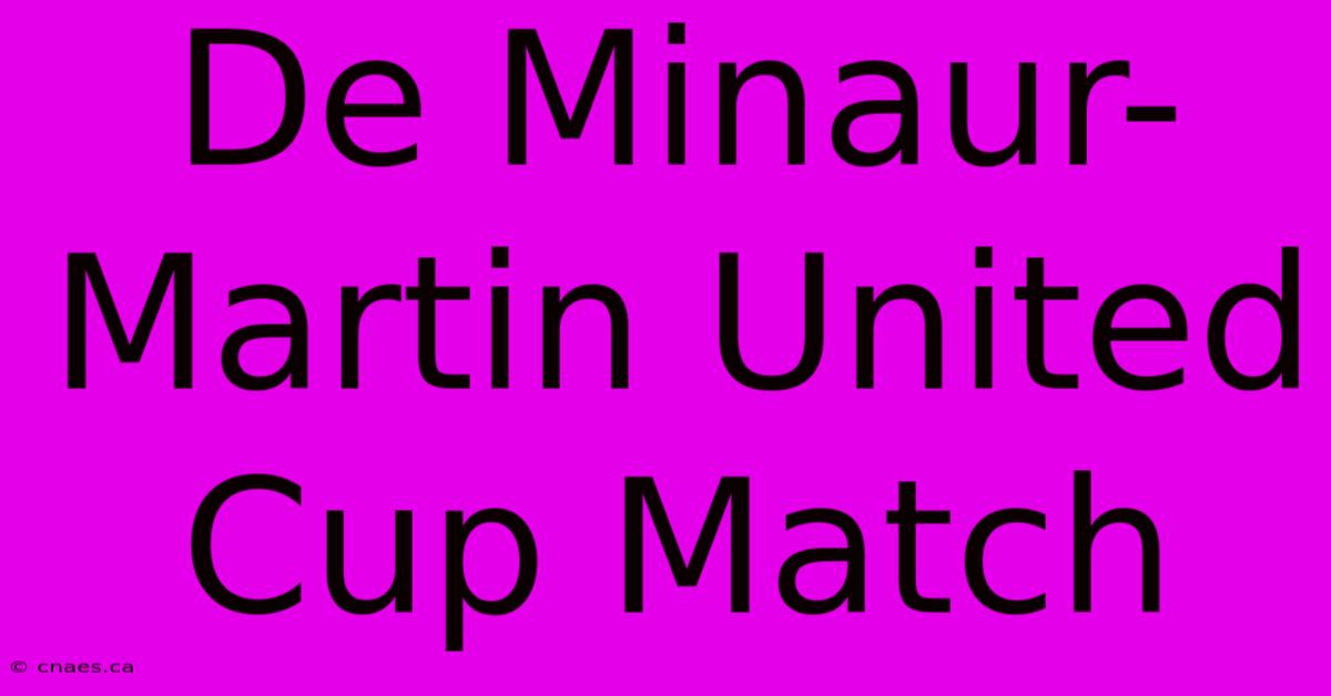 De Minaur-Martin United Cup Match