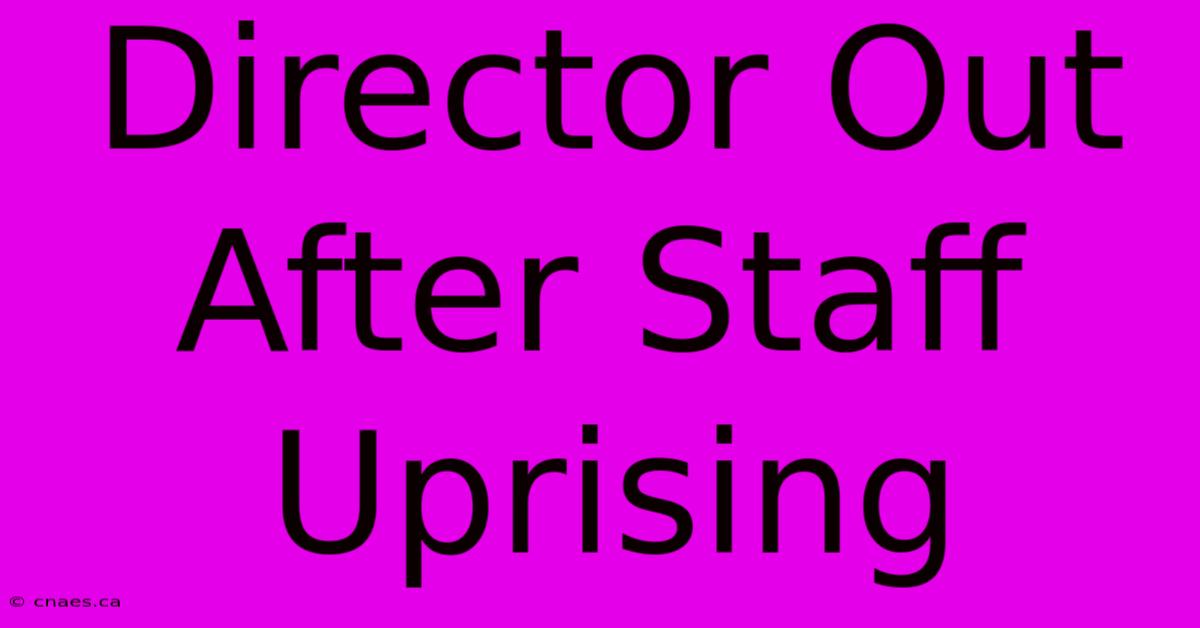 Director Out After Staff Uprising