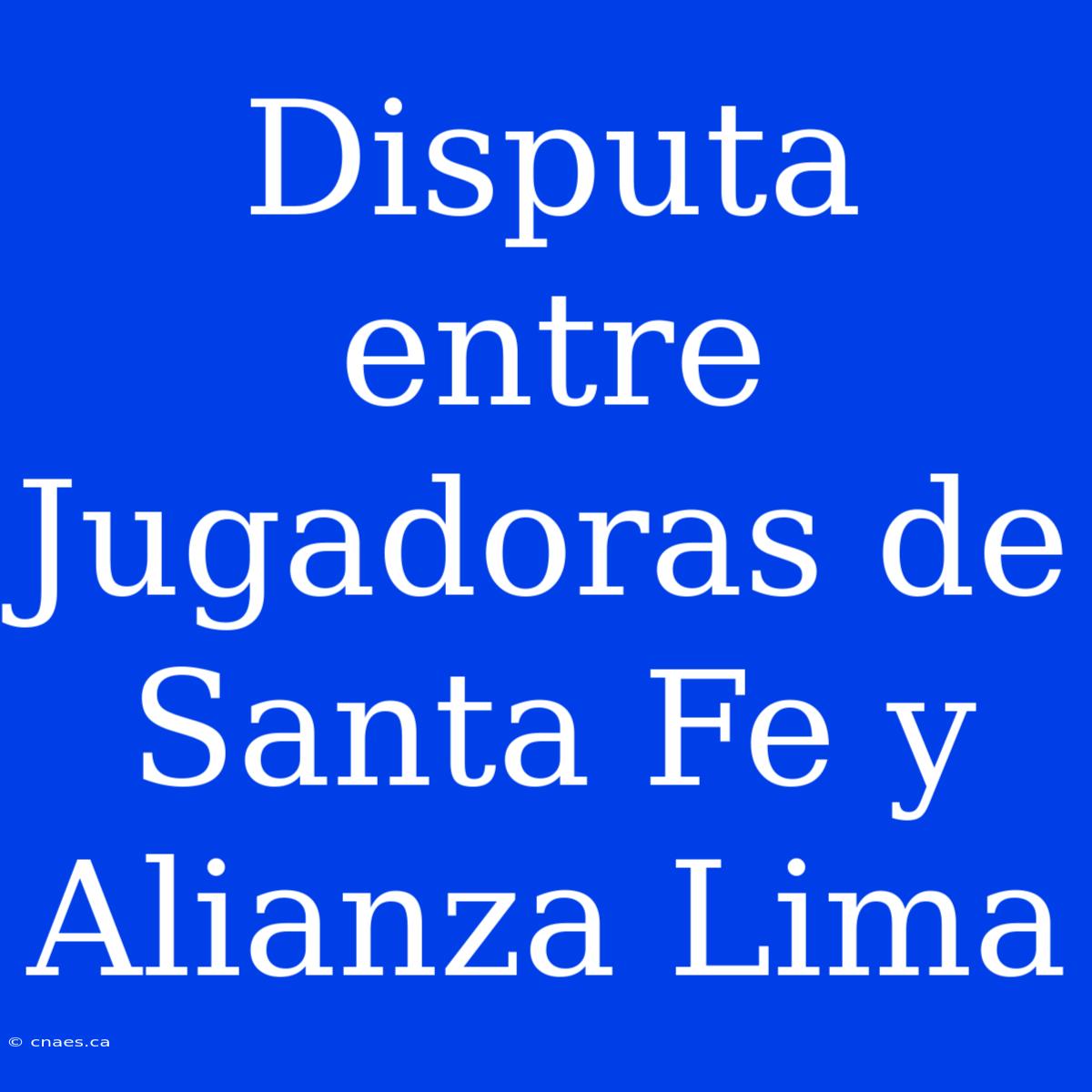 Disputa Entre Jugadoras De Santa Fe Y Alianza Lima