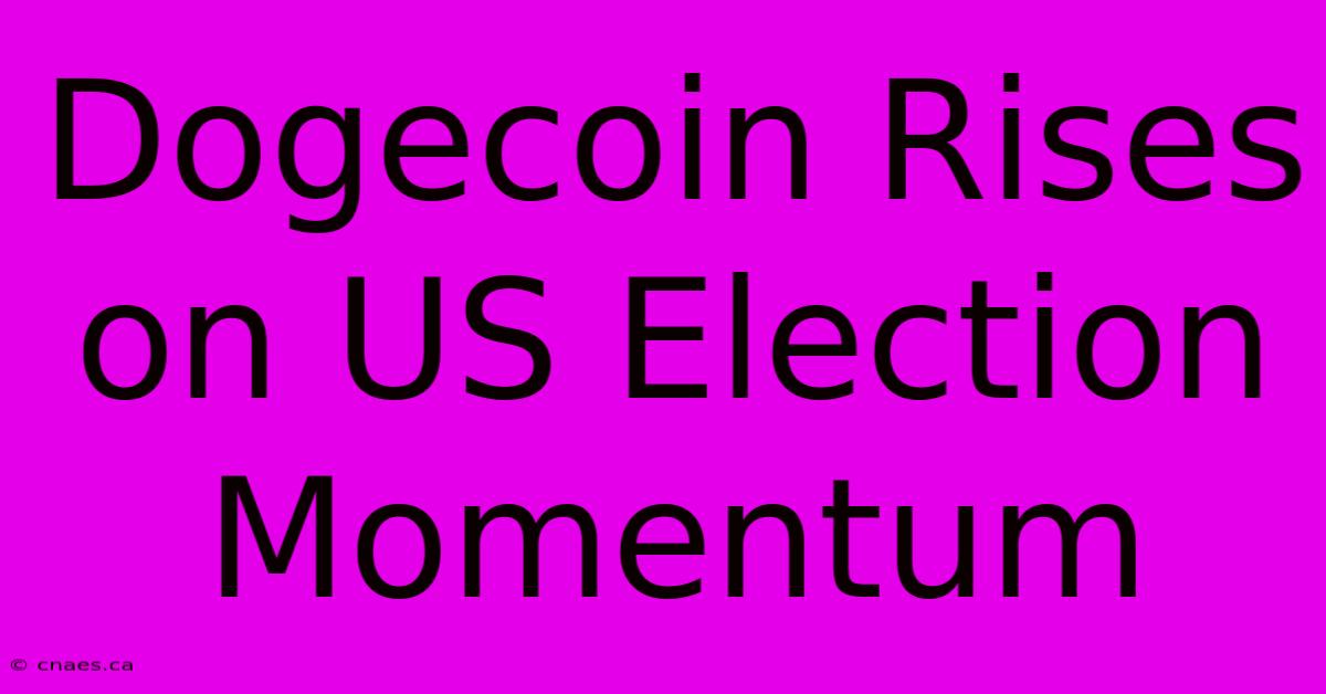 Dogecoin Rises On US Election Momentum