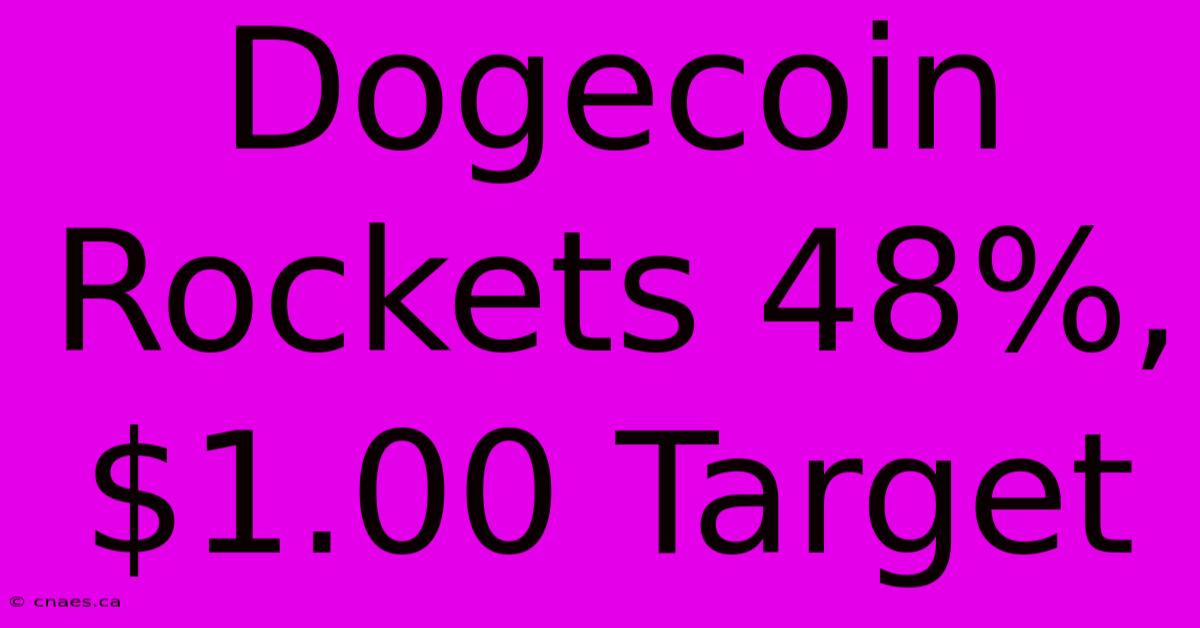 Dogecoin Rockets 48%, $1.00 Target 