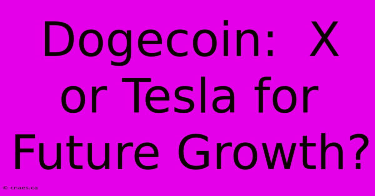 Dogecoin:  X Or Tesla For Future Growth? 