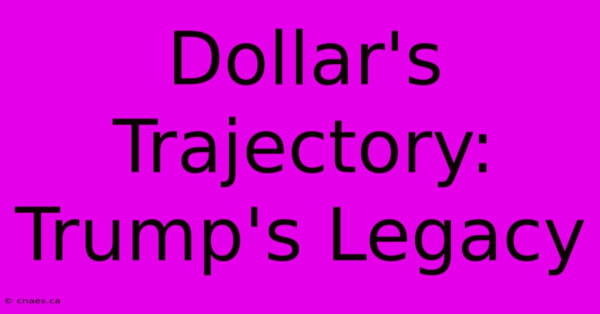 Dollar's Trajectory: Trump's Legacy 