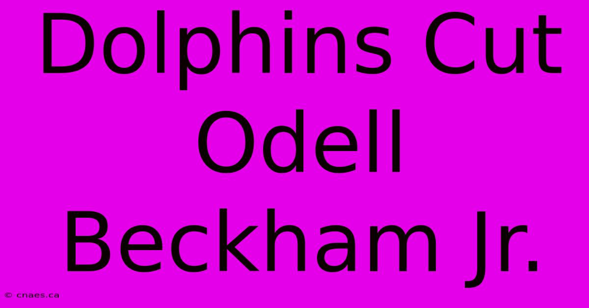 Dolphins Cut Odell Beckham Jr.