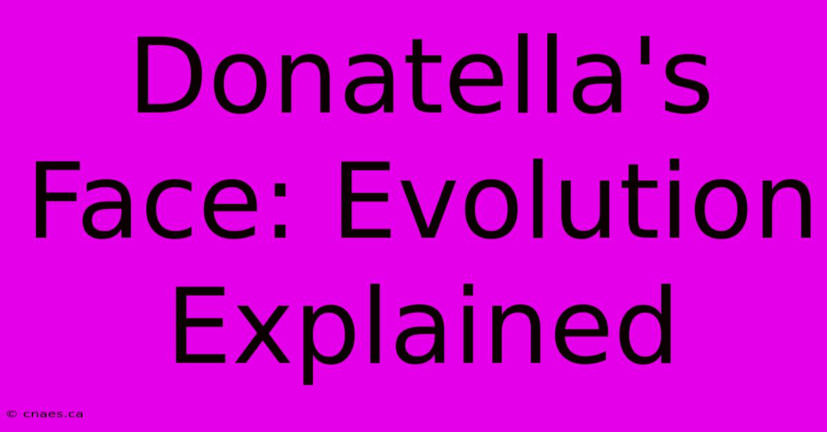 Donatella's Face: Evolution Explained