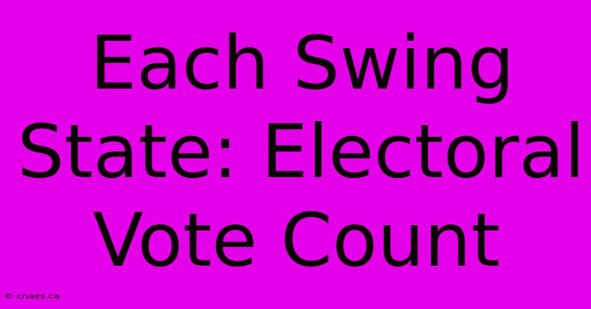 Each Swing State: Electoral Vote Count