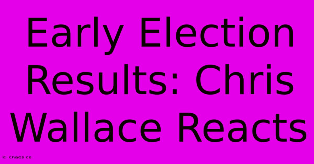 Early Election Results: Chris Wallace Reacts