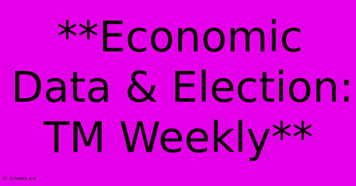 **Economic Data & Election: TM Weekly**