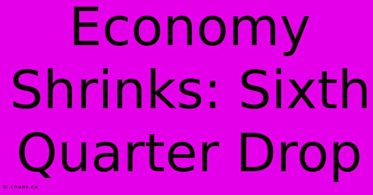 Economy Shrinks: Sixth Quarter Drop