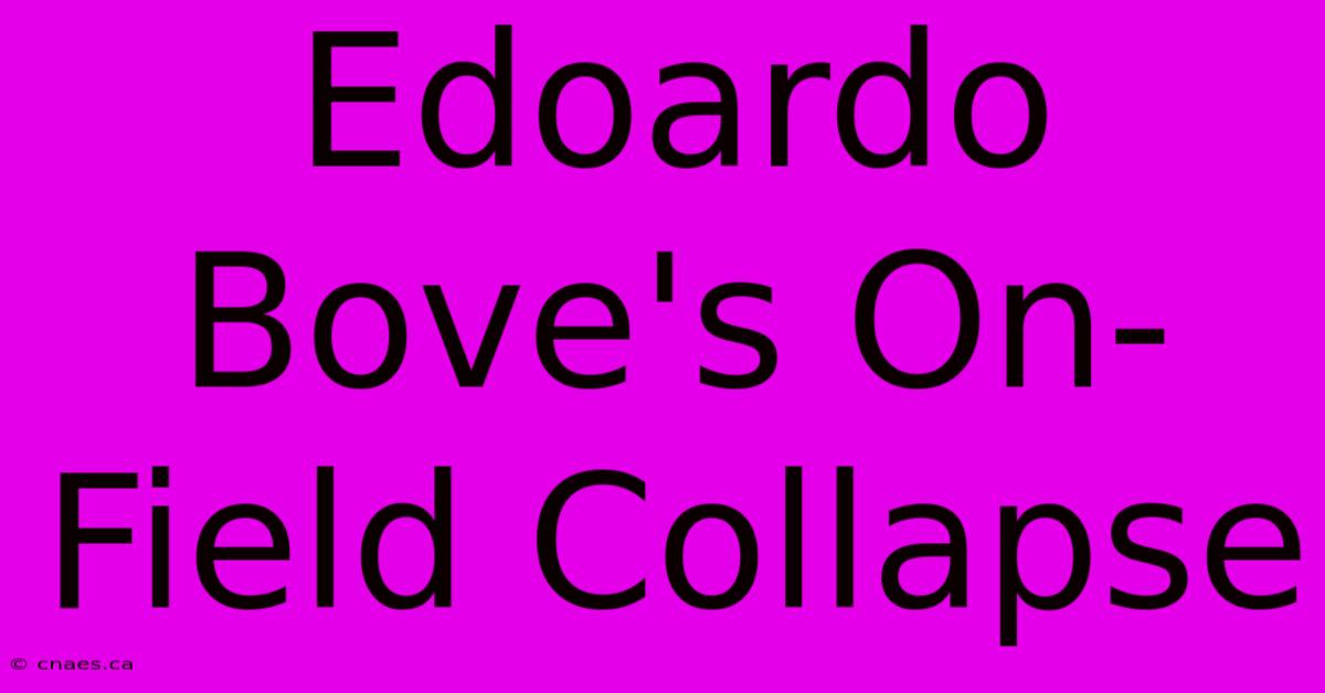 Edoardo Bove's On-Field Collapse