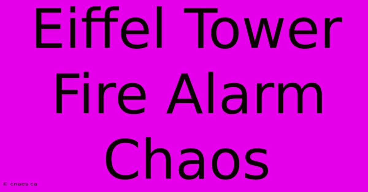 Eiffel Tower Fire Alarm Chaos