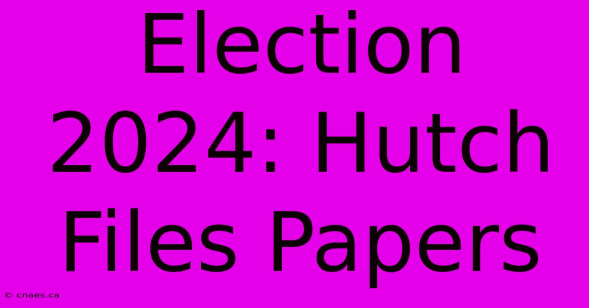 Election 2024: Hutch Files Papers 