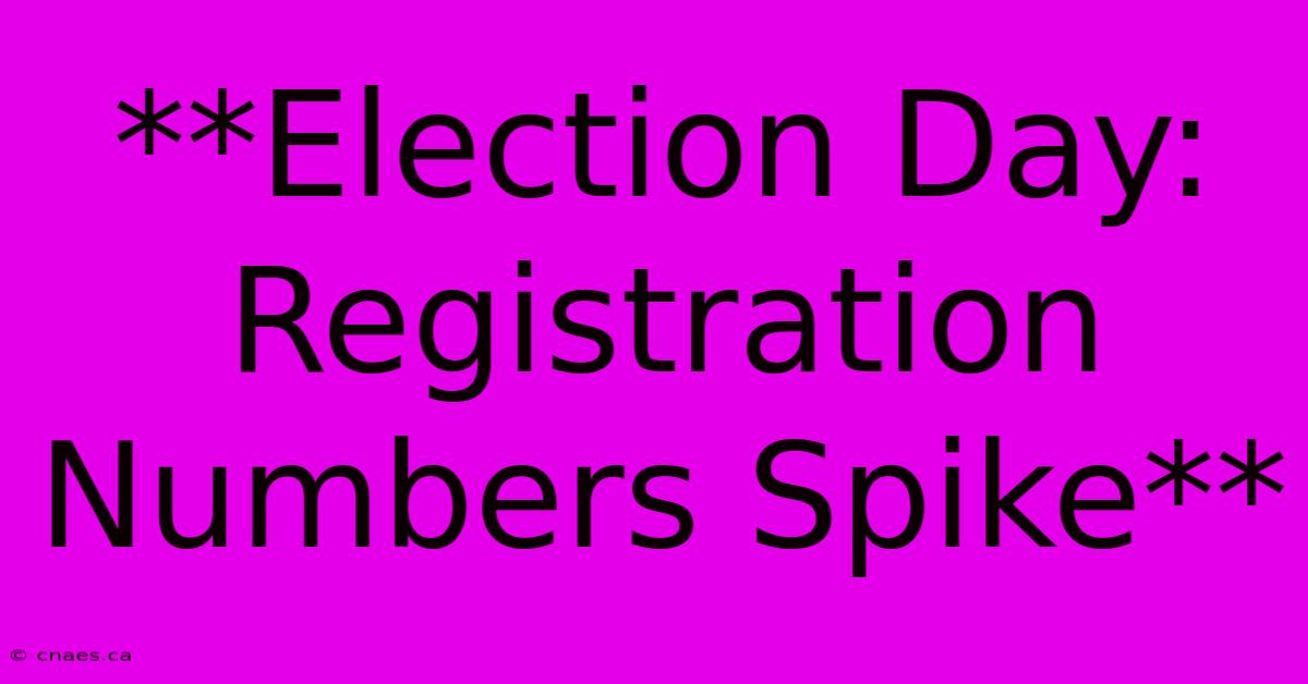 **Election Day: Registration Numbers Spike** 