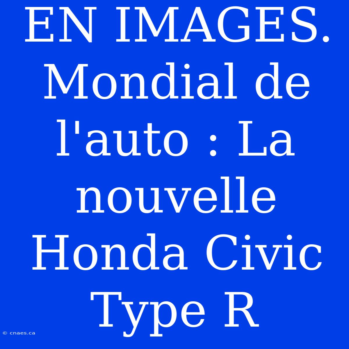 EN IMAGES. Mondial De L'auto : La Nouvelle Honda Civic Type R