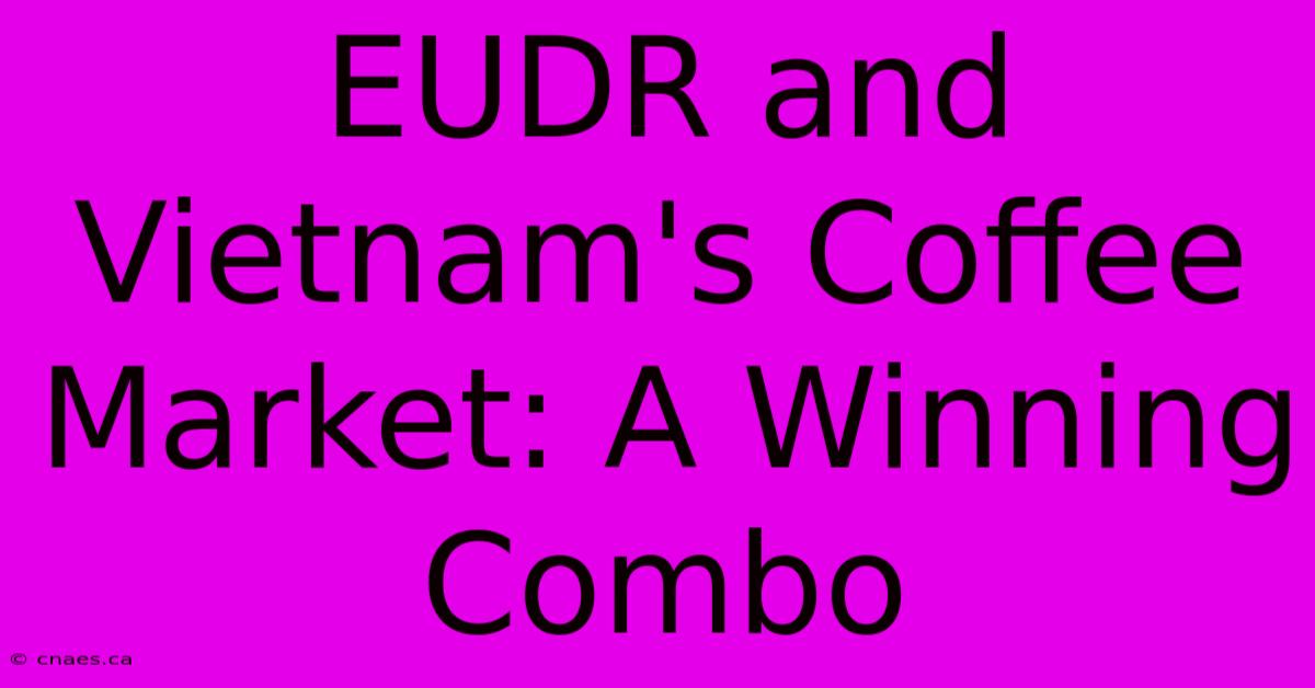 EUDR And Vietnam's Coffee Market: A Winning Combo