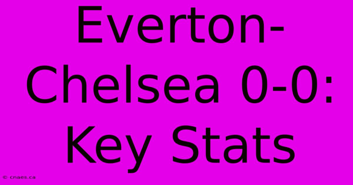 Everton-Chelsea 0-0: Key Stats