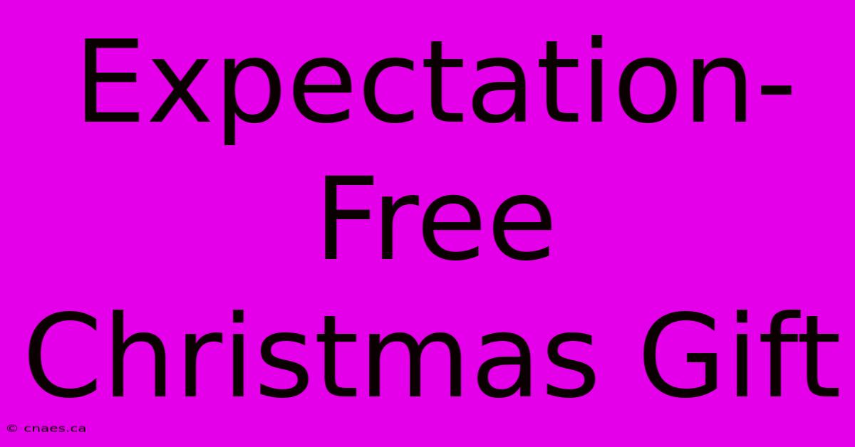 Expectation-Free Christmas Gift