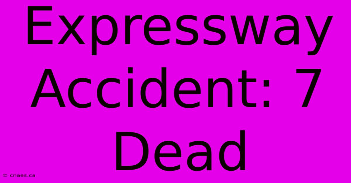 Expressway Accident: 7 Dead