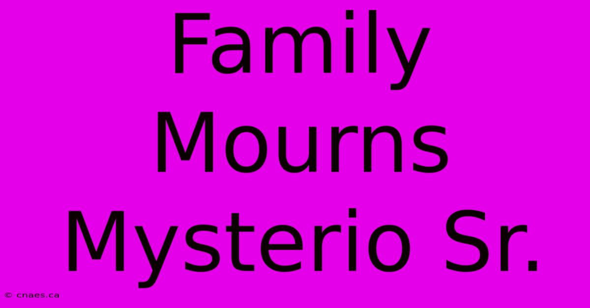 Family Mourns Mysterio Sr.