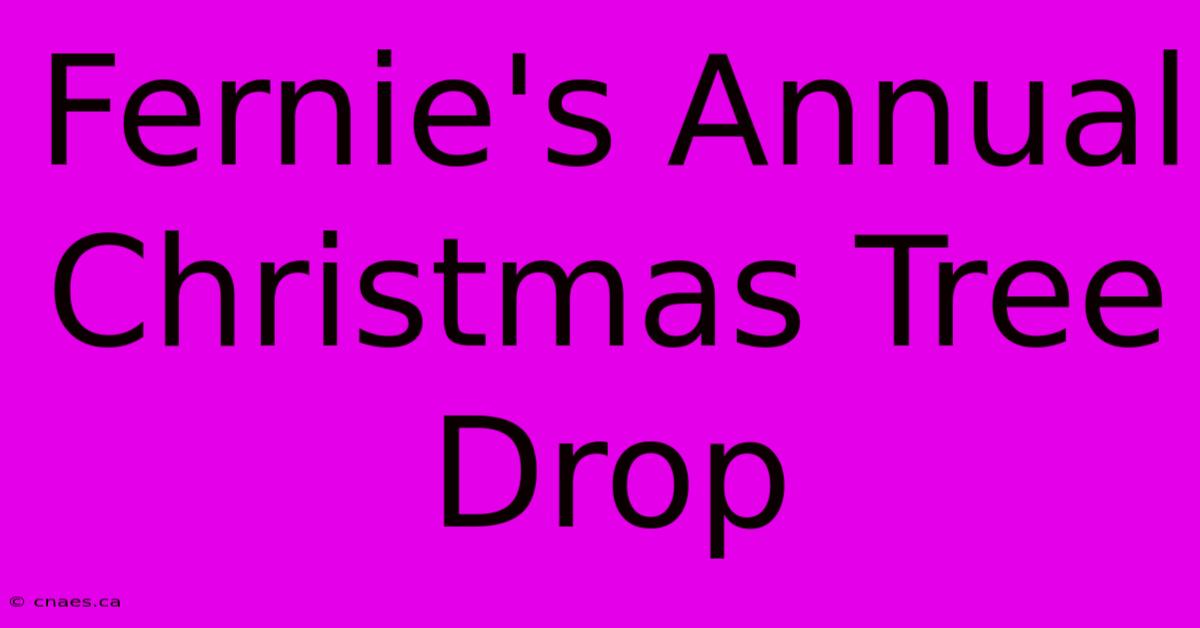 Fernie's Annual Christmas Tree Drop