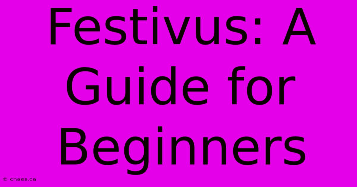 Festivus: A Guide For Beginners