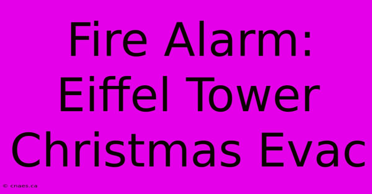 Fire Alarm: Eiffel Tower Christmas Evac