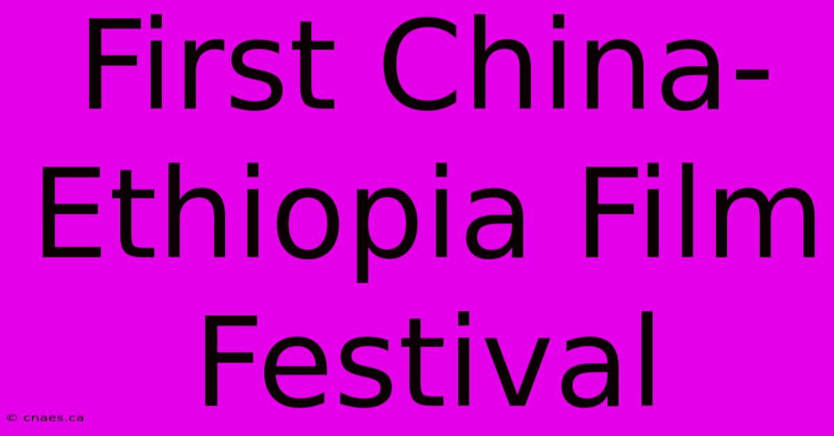 First China-Ethiopia Film Festival