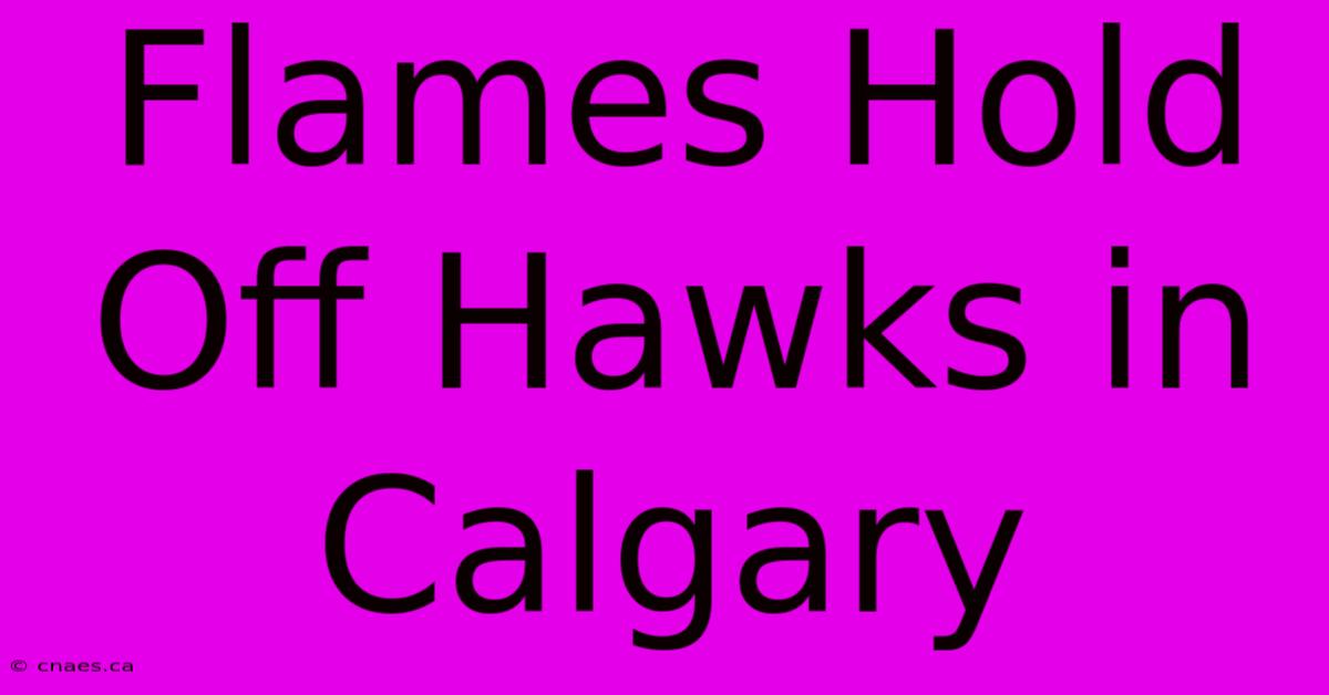 Flames Hold Off Hawks In Calgary