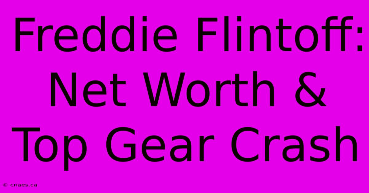 Freddie Flintoff: Net Worth & Top Gear Crash