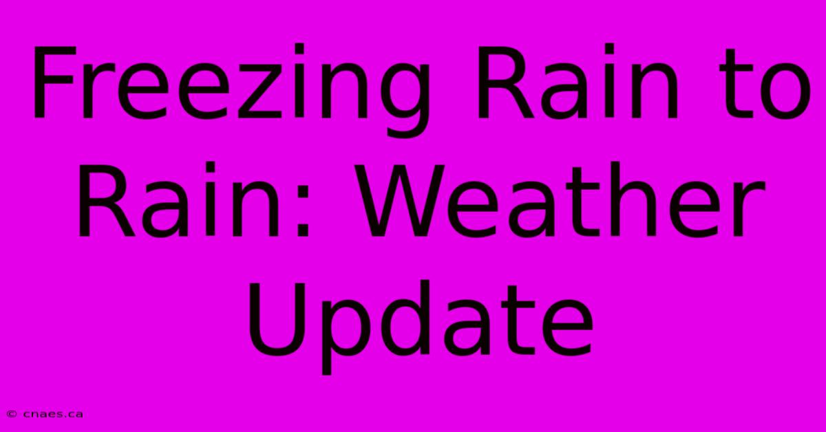 Freezing Rain To Rain: Weather Update