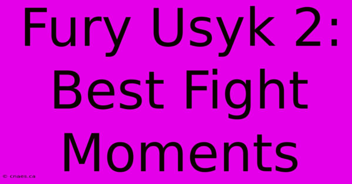 Fury Usyk 2: Best Fight Moments