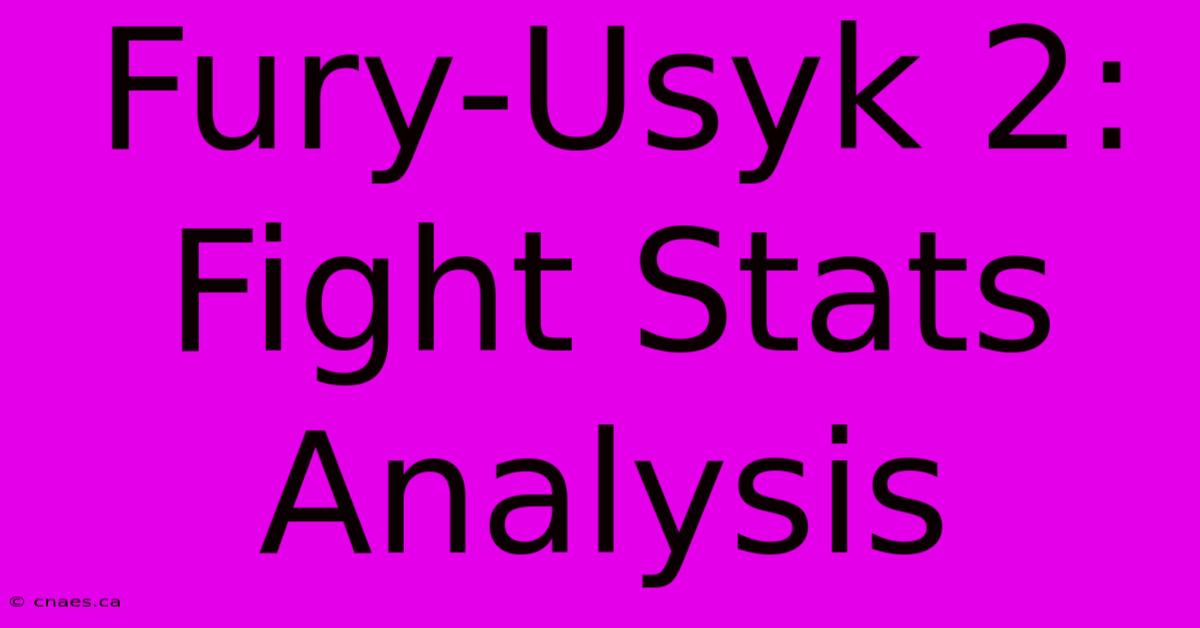 Fury-Usyk 2: Fight Stats Analysis