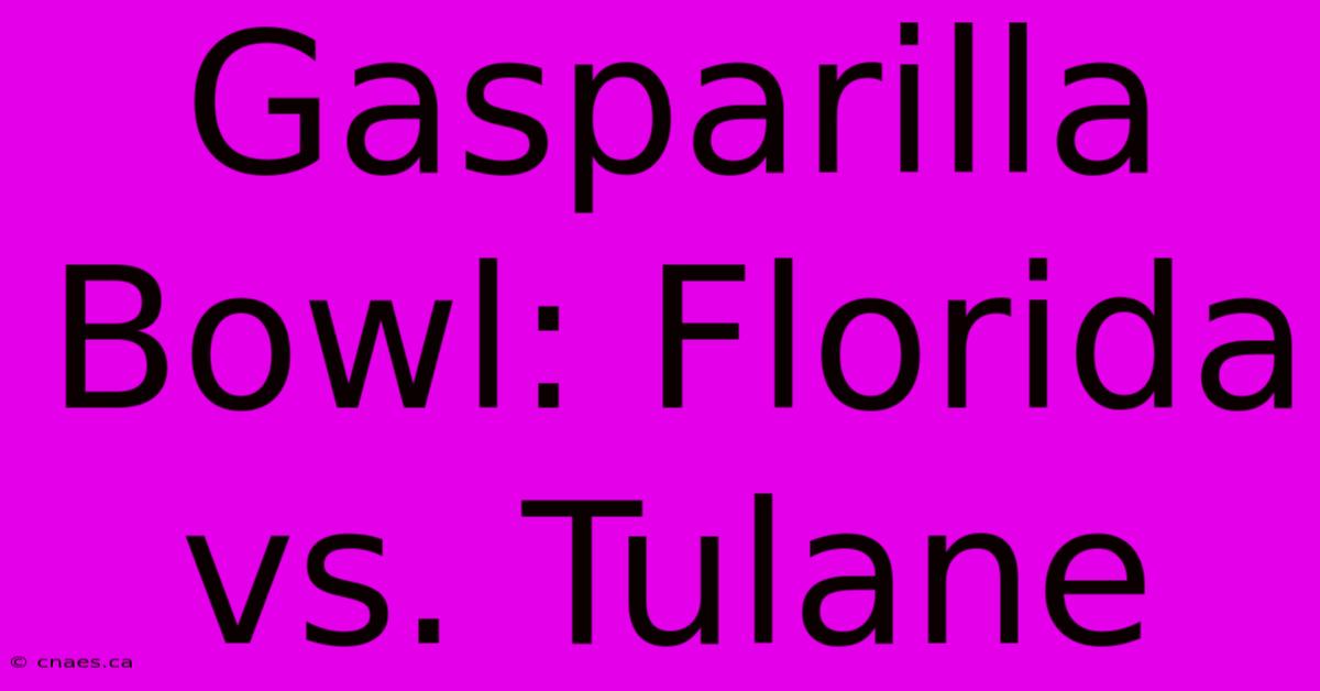 Gasparilla Bowl: Florida Vs. Tulane