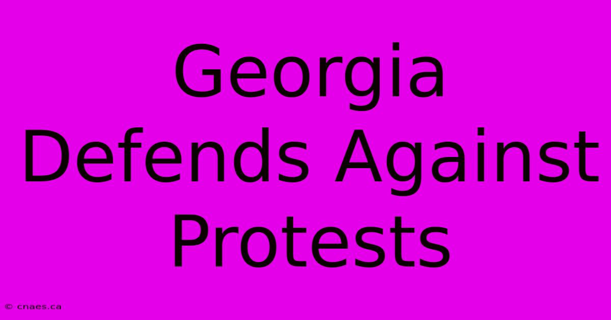 Georgia Defends Against Protests