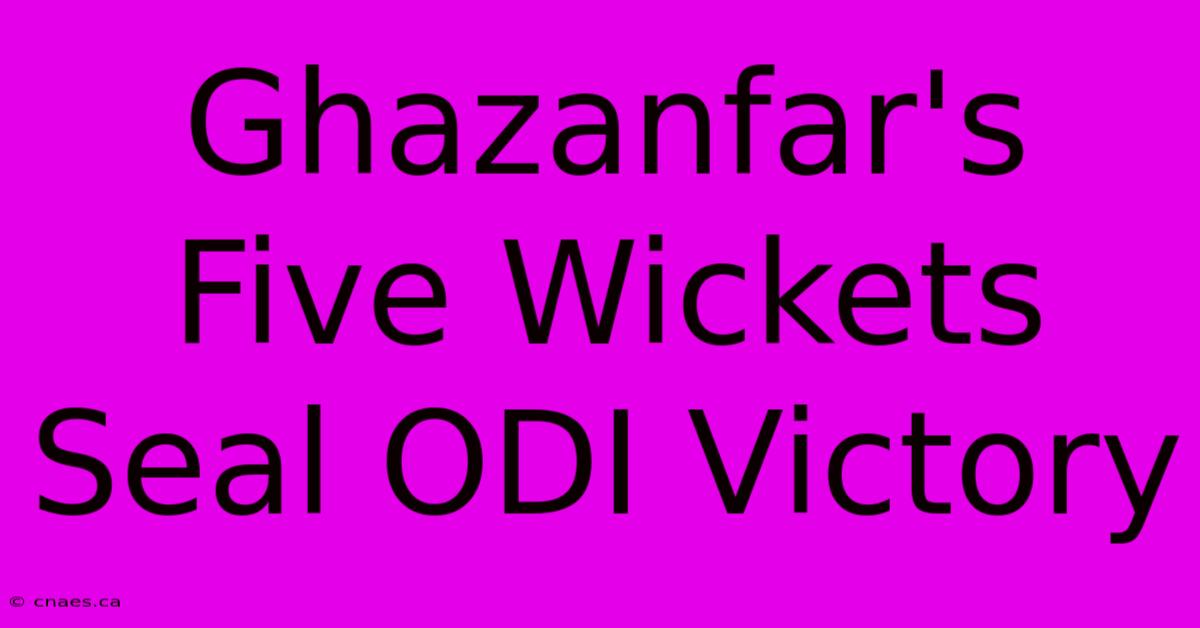 Ghazanfar's Five Wickets Seal ODI Victory