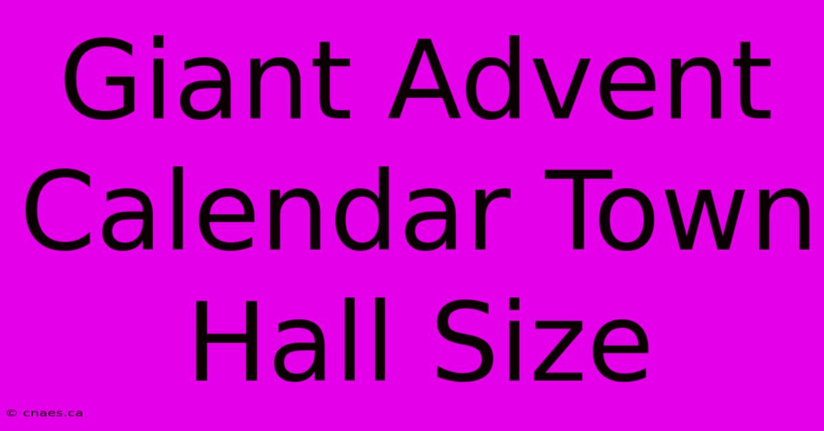 Giant Advent Calendar Town Hall Size