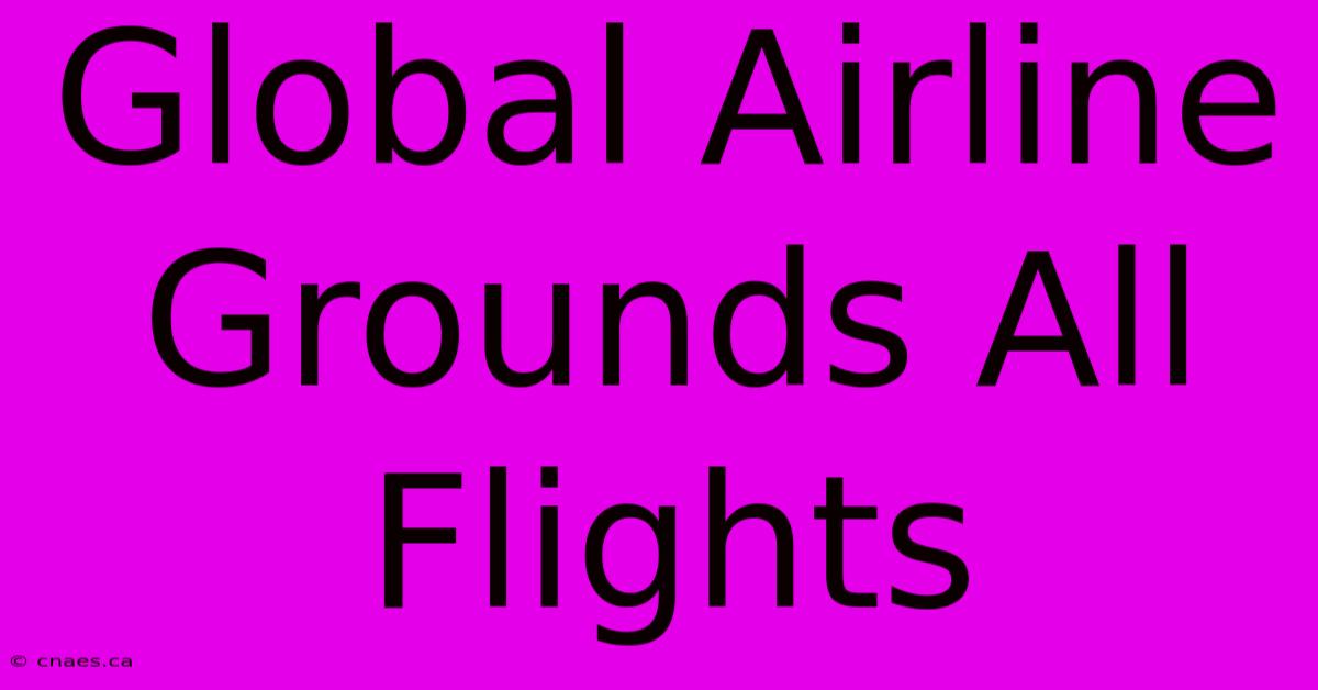 Global Airline Grounds All Flights