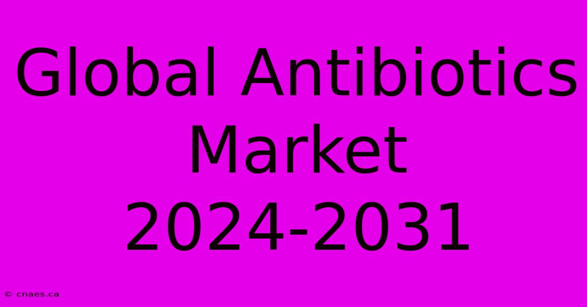 Global Antibiotics Market 2024-2031