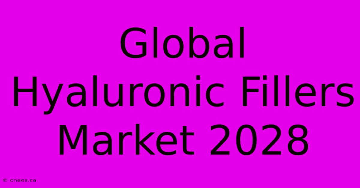 Global Hyaluronic Fillers Market 2028