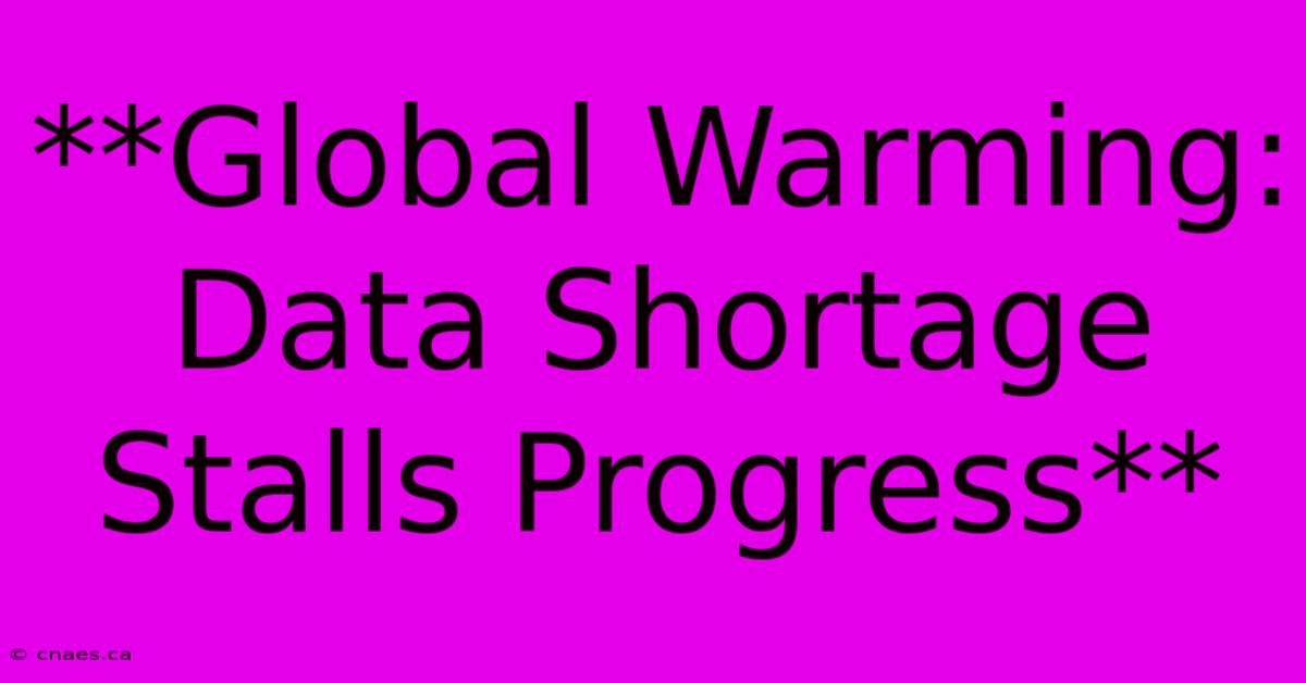 **Global Warming: Data Shortage Stalls Progress**