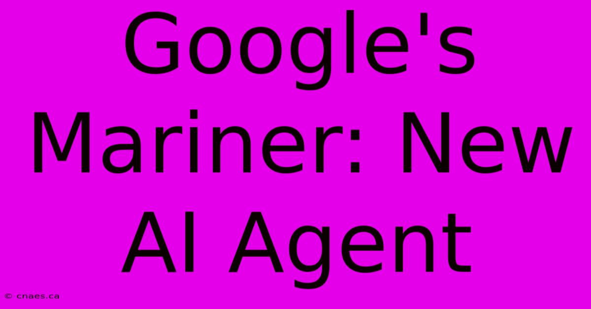 Google's Mariner: New AI Agent