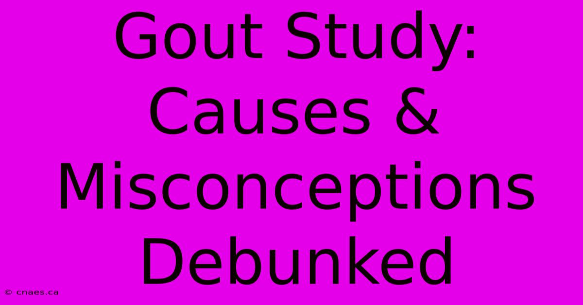 Gout Study: Causes & Misconceptions Debunked