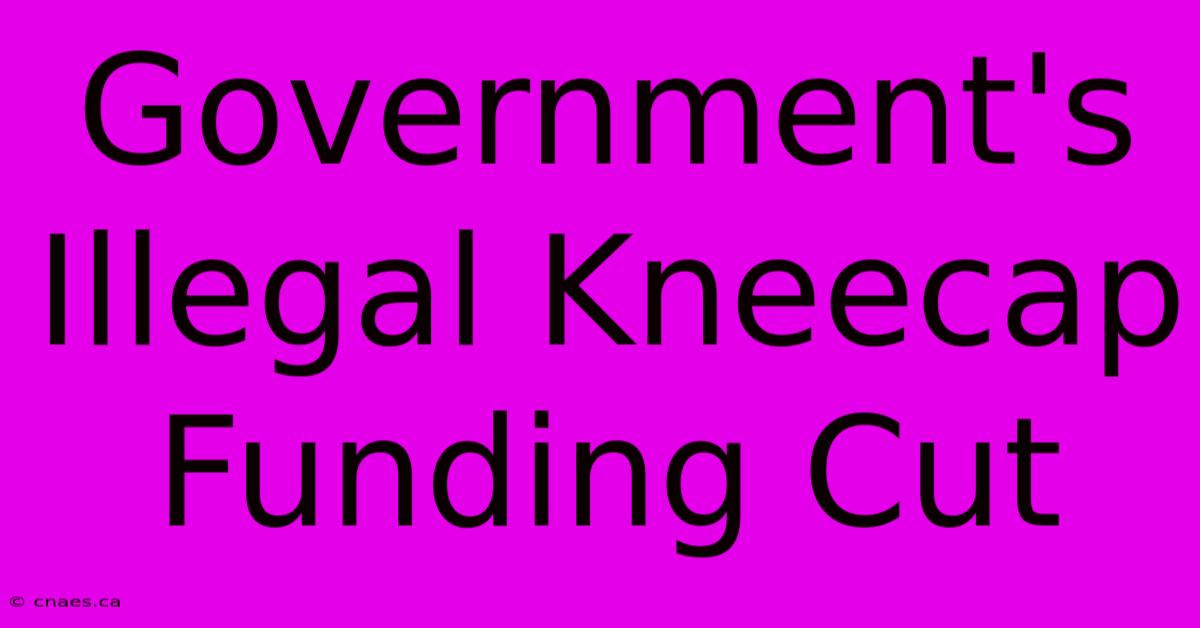 Government's Illegal Kneecap Funding Cut