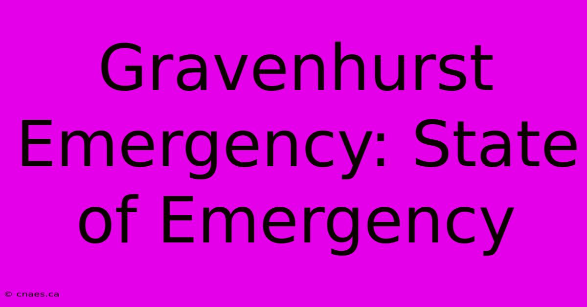 Gravenhurst Emergency: State Of Emergency