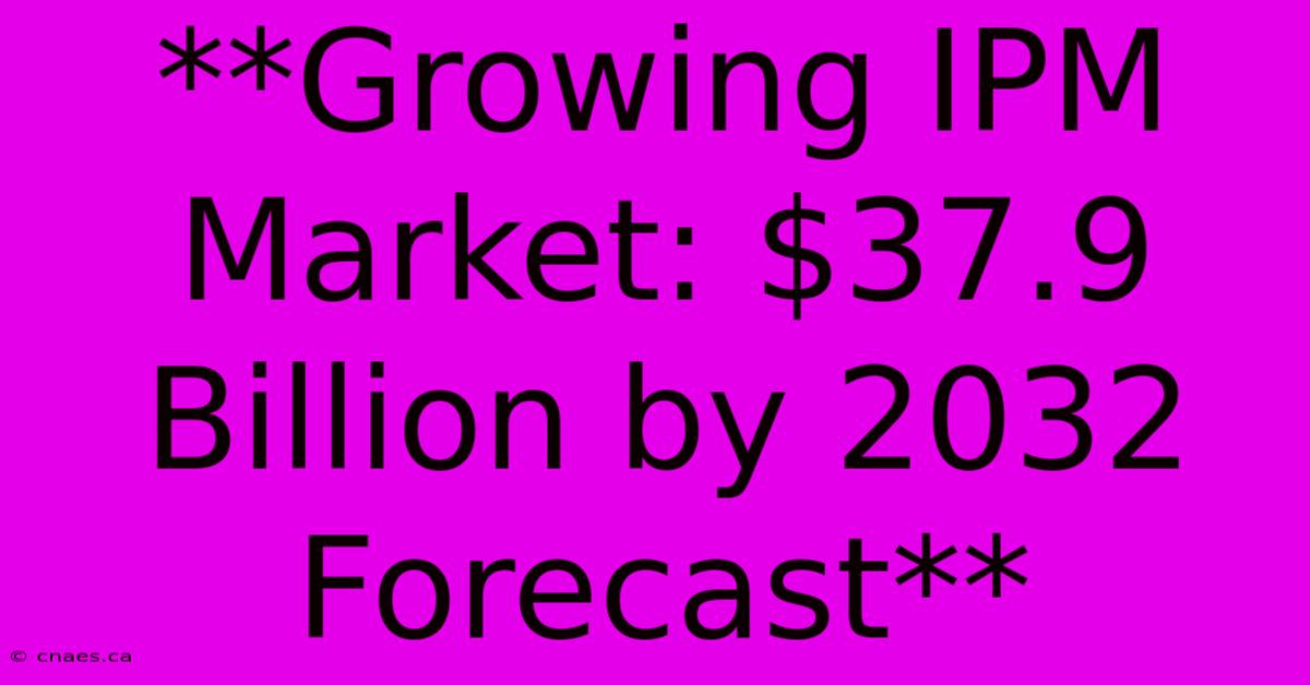 **Growing IPM Market: $37.9 Billion By 2032 Forecast**