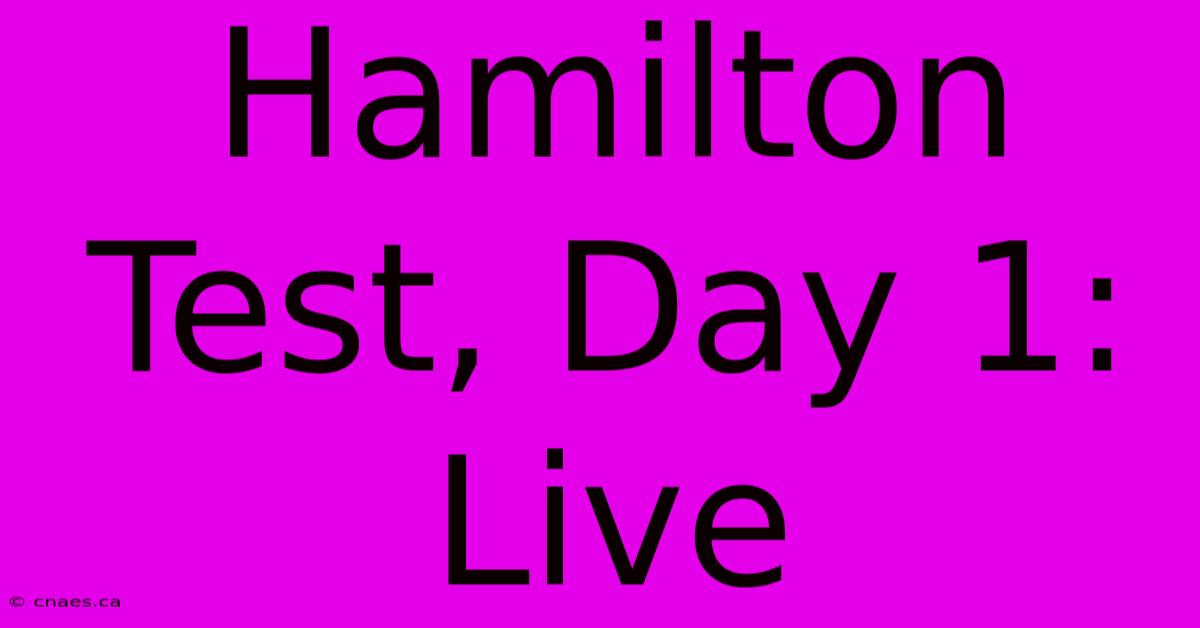 Hamilton Test, Day 1: Live