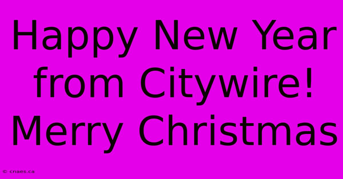 Happy New Year From Citywire! Merry Christmas