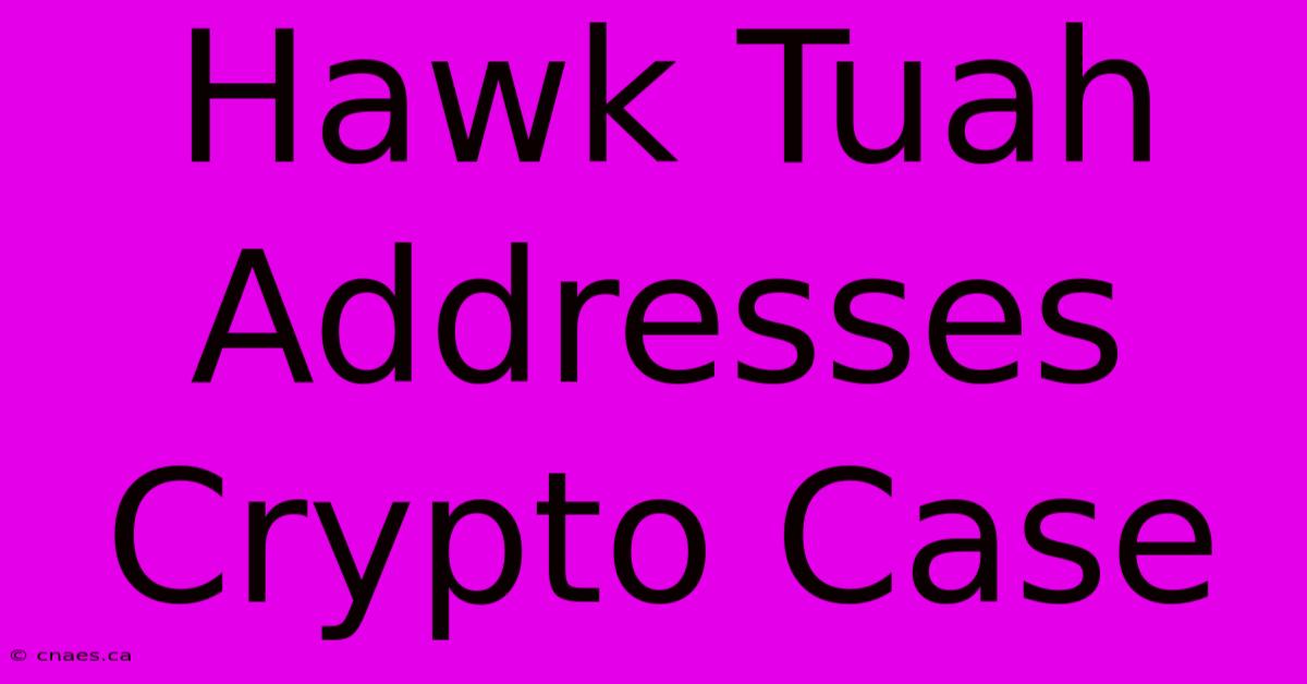 Hawk Tuah Addresses Crypto Case